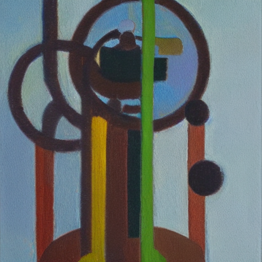 Oil Painting Of Duchamps L. H. O. O. Q.