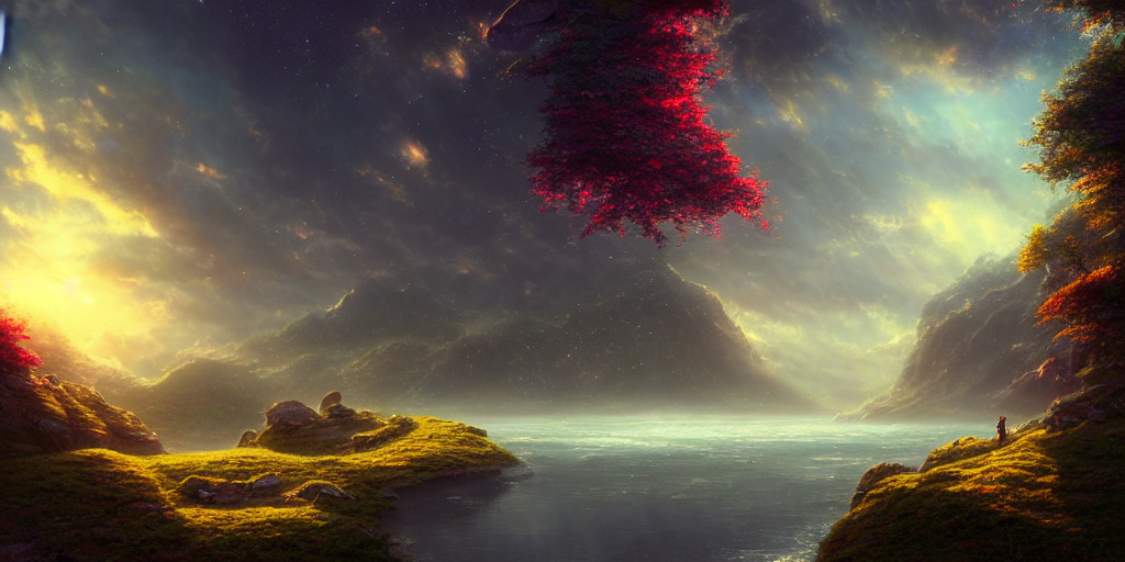The Gaint Ring, Dreamy Landscape, Space Environment, Colors,...