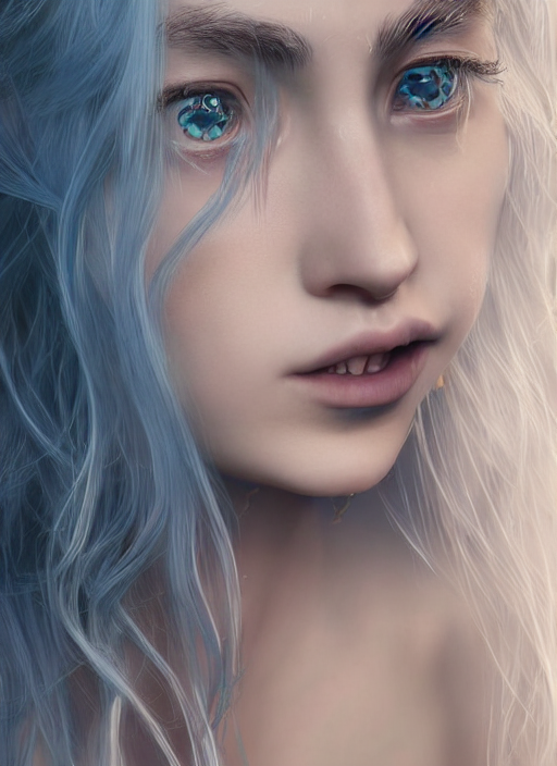 Centered Detailed Portrait Of A Extremely Beautiful Young Gi...