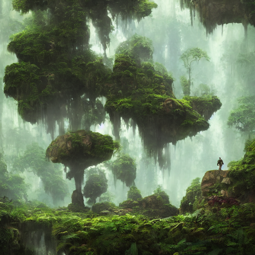 A Giant Rock Floating In The Air, Levitation, Strange Rock F...