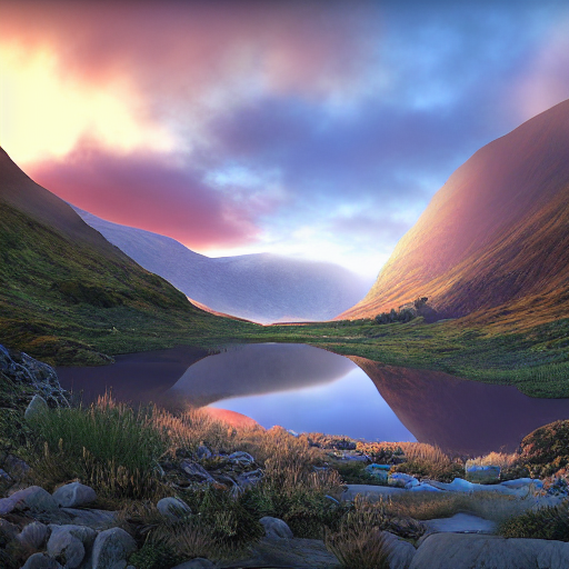 Glen Coe Sunrise Inside A Glass Jar, Matte Painting, Contest...
