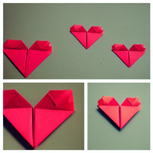 Paper Origami Broken Heart Thumbtack Pinned To A Wall Leakin...