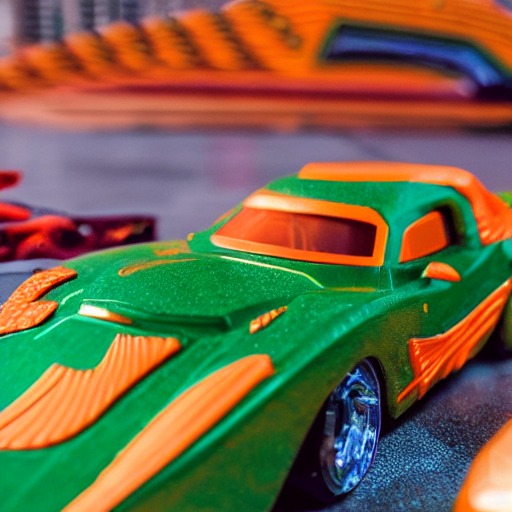3 5 Mm Photo Of Metallic Green And Orange Aquaman Car Like H...