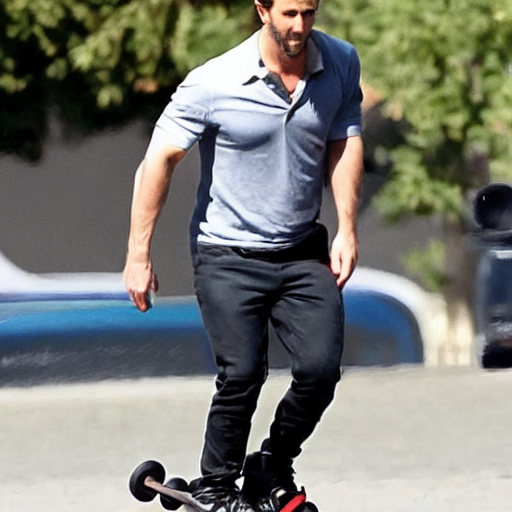 Ryan Reynolds As Batman Roller Skating