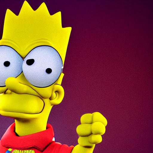 Bart Simpson 3 D Render , Zbrush, Zbrush Contest Winner, C...