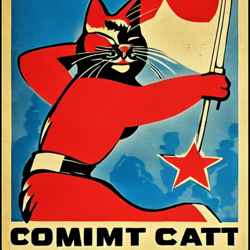 Strong Communist Cat Ww 2 Poster
