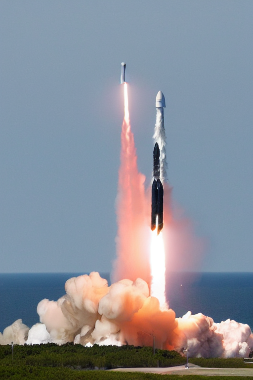 Launch Of Rocket As A Giant Water Bottle Plastic, Splashes,...