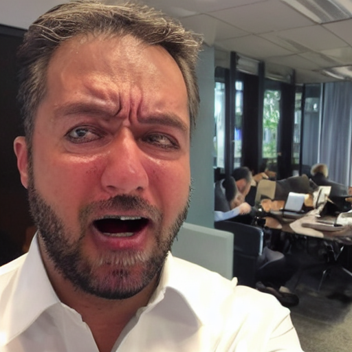 A Selfie Of A Very Upset Crying Ceo After He Let Go Of His E...