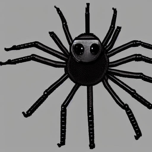 Robot Spider With Huge Cube - Shaped Body
