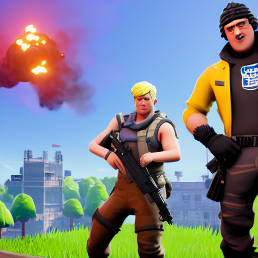 Boris Johnson As A Fortnite Character, With A Machine Gun, I...
