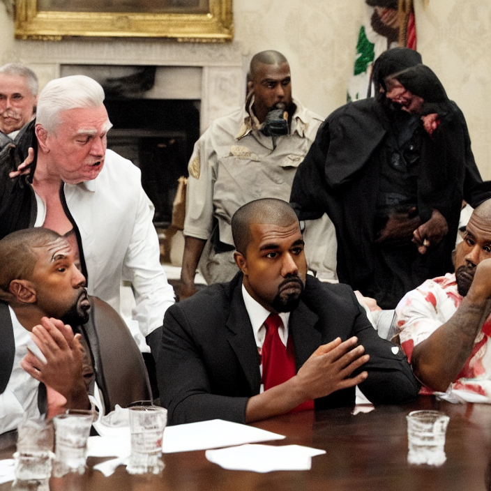 Kanye West At A Meeting With Trump Only Trump Has Turned Int...