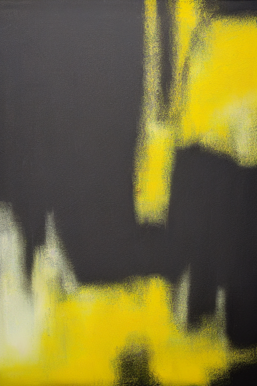 Abstract Landscape Spray Painting, Blurry Horizontal Lines,...