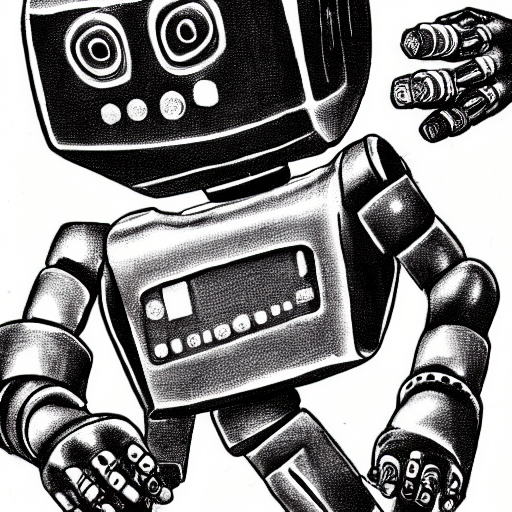 A Robot Hand Drawing A Robot