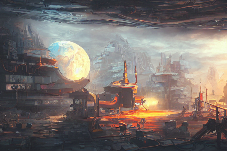 Photo Cartoon Illustration Comics Manga Painting Of Sci - Fi...