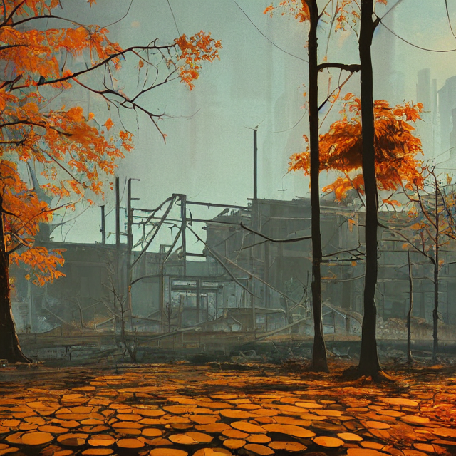 A Beautiful Painting Of Pripyat In Autumn By Pascal Blanche...