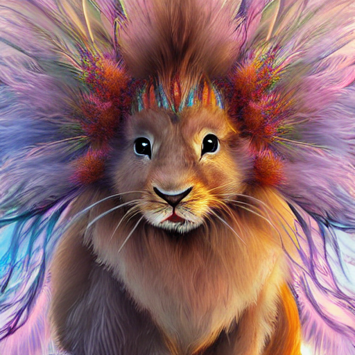Cute Fluffy Baby Bunny Rabbit Kitten Lion Hybrid Mixed Creat...