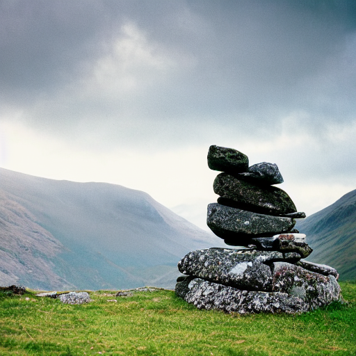 Photograph Of A Stone Cairn In Glen Coe, Leica Summilux 2 4...