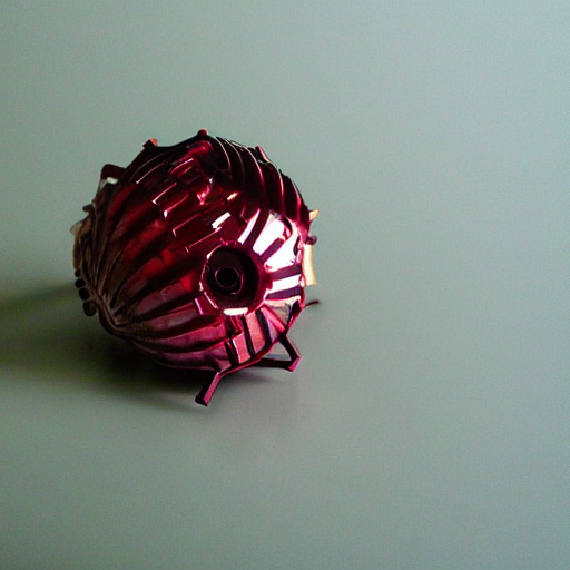 A Biomechanical Raspberry Made Of Metal, Reflective