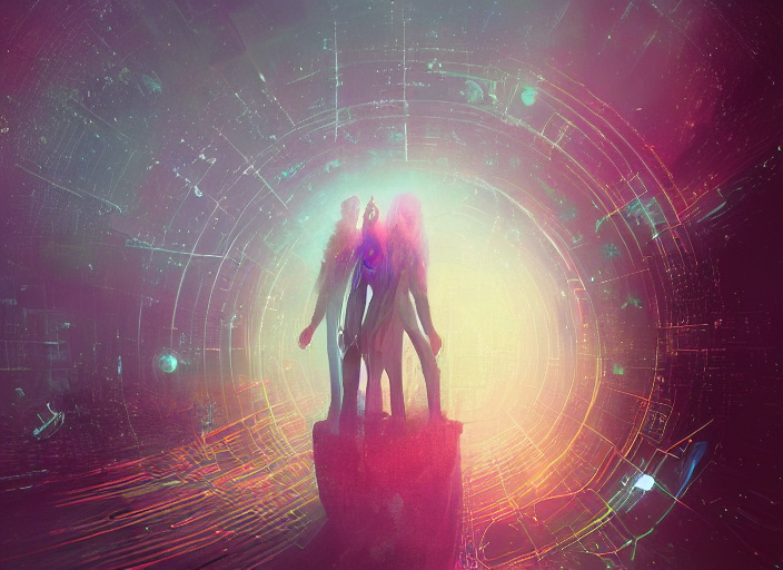 Simulation Theory, Dream, Machine, Futurism, Galaxy Orbs, Th...