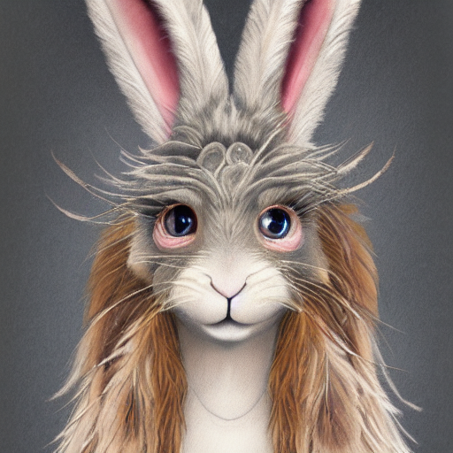 Cute Fluffy Grey Tabby Emily Blunt And Tan Lop Eared Bunny R...