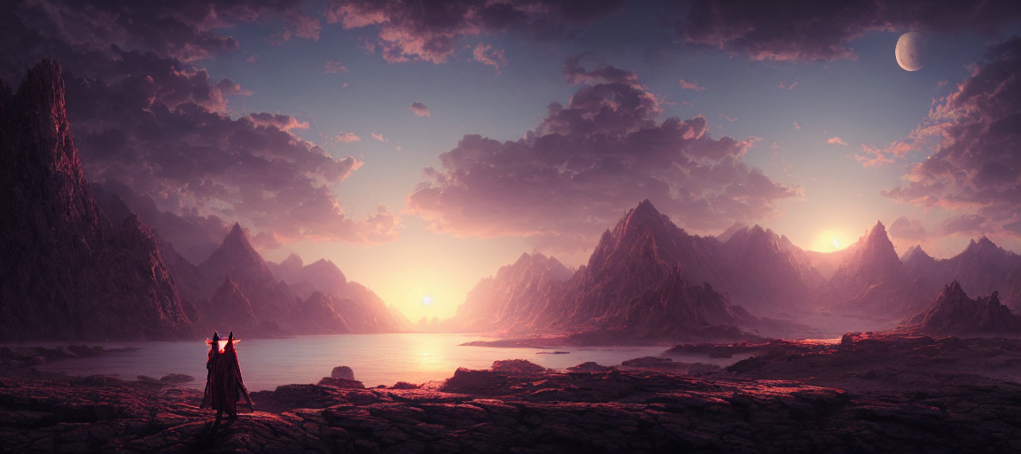 The Three Moons, Beautiful Landscape, Environment, Colors, F...