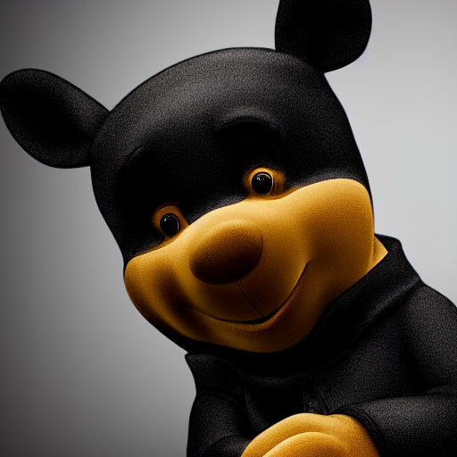 Closeup Right Side View Of Sophisticated Winnie The Pooh Wea...