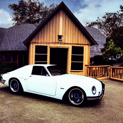 Photo Of Dream Car In Front Of Dream Shack
