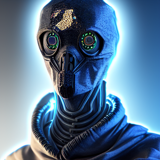 Photoreal Portrait Intricate Darkwar Hunter Wearing A Dark H...