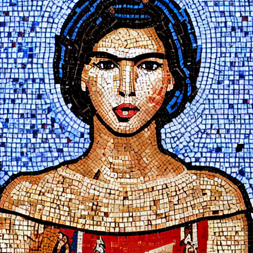 Portrait Of Dua Lipa, Holding An Albanian Flag, As A Byzanti...
