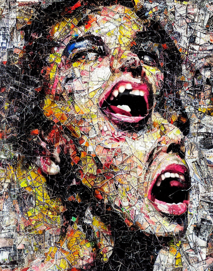 Screaming Dynamism Of Icon Detailed And Highly Reliefed Anal...