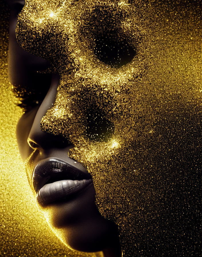 Abstract Head Shot Intricate Portrait Of Beautiful Supermode...