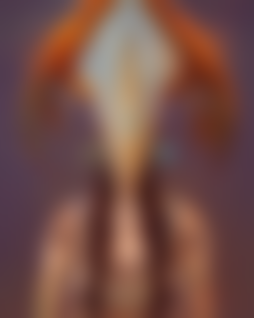 Tall Hyperborean Priestess With Long Neck And Hands Geometri...