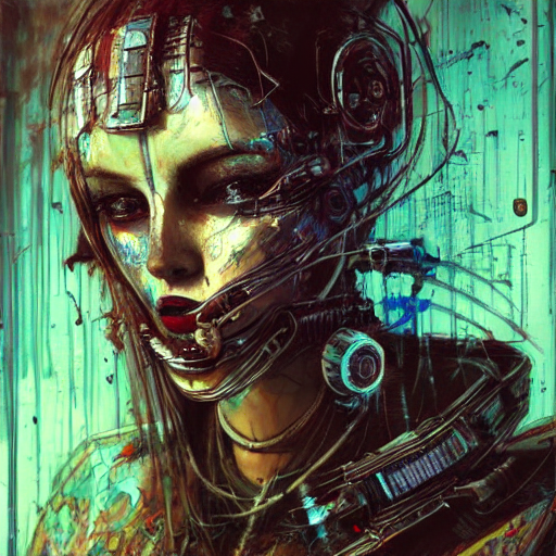 Sexy Beautiful Woman Head Made Of Mech Mask Rendered In Unre...