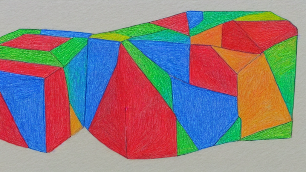 Colored Pencil Art Judgmental Protein Cube  S  In Nature