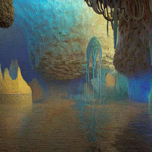 Exploring An Epic Organic And Weird Underground City. Bright...