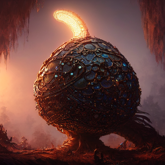 In The Magic Snake Nest, A Mystical Steampunk Dragon Egg Cov...