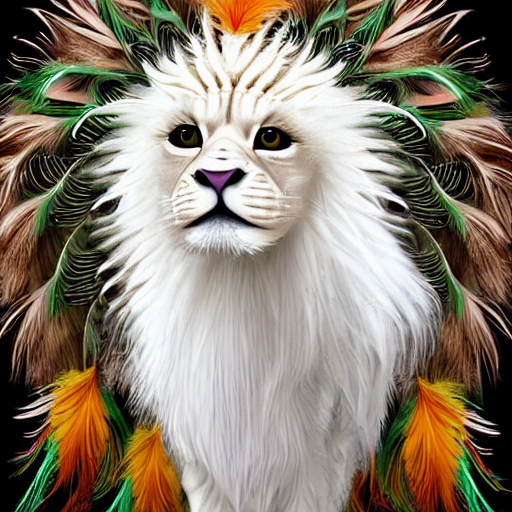 Cute Fluffy Baby White Tabby Lion Cat Giraffe Hybrid Mixed C...