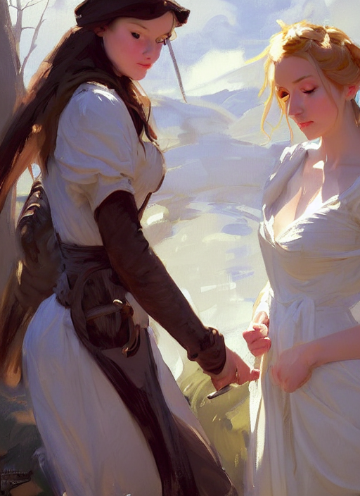 Portrait Of Two Beautiful Medieval Village Finnish Norwegian...