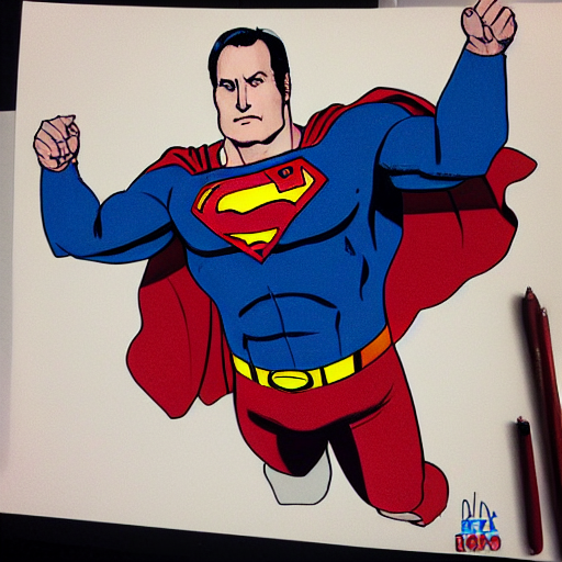 Bob Odenkirk As Superman, Blank Background, Realistic, Detai...