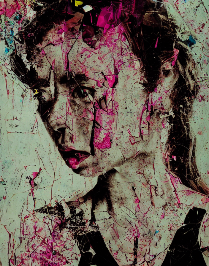 Girl From Fight Club, Digital Collage, Assemblage, Photomont...