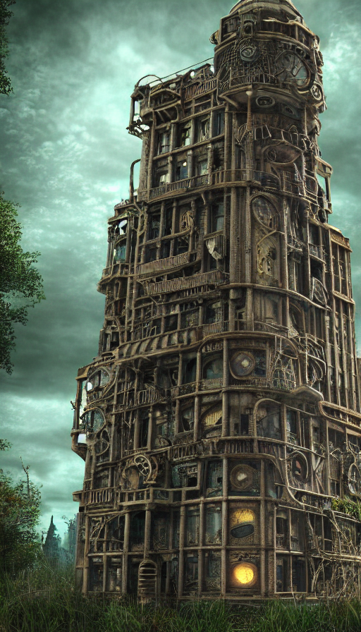 A Beautiful Detailed Highly Detailed Unfinished Building Urb...