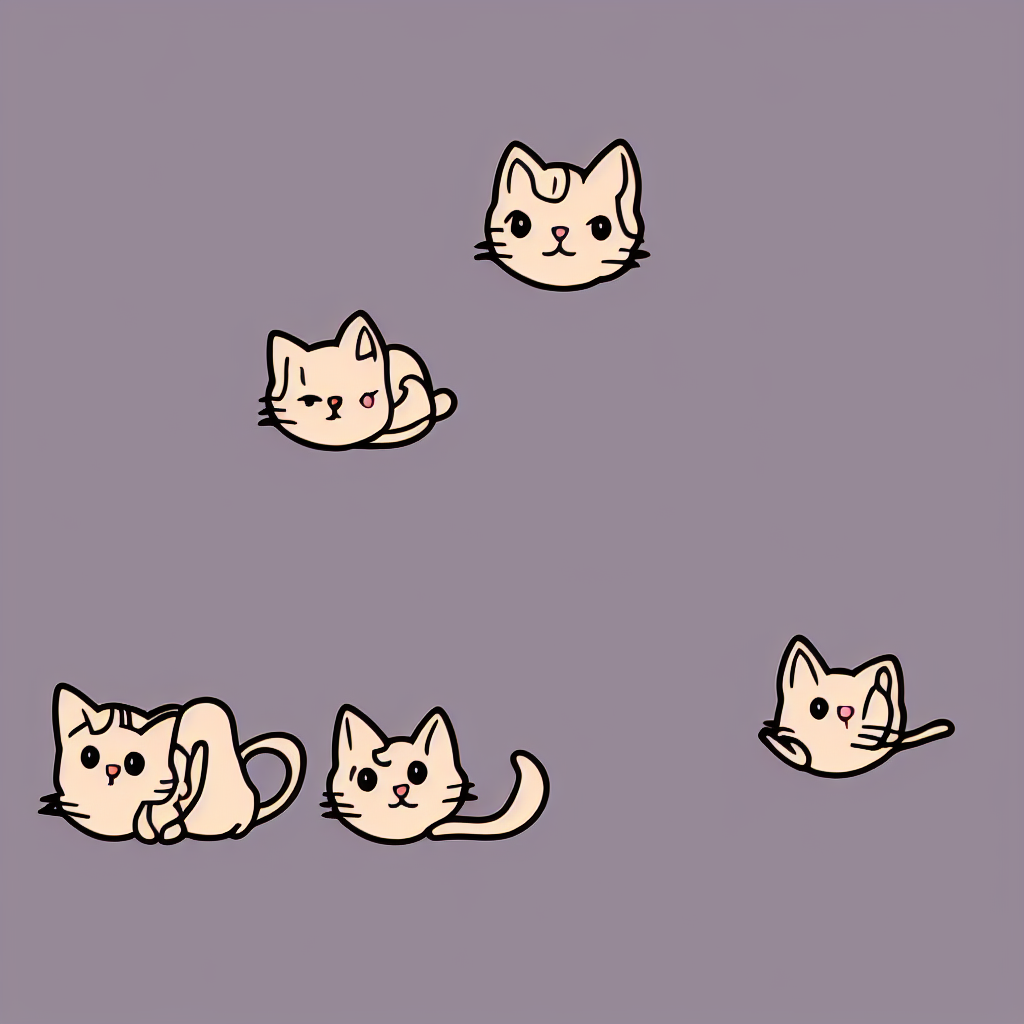 A Retro Minimalistic Cute Kitty Enamel Pin, Hd, Concept Art