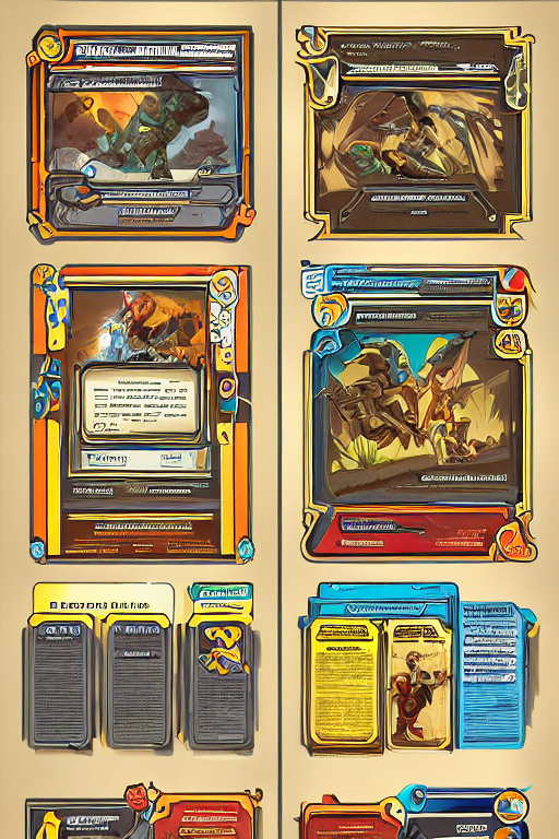 Vector Design Of Collectable Trading Card Game Design, Field...