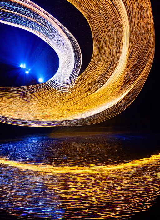 A Flowing Lightpainting Swirling, Highly Detailed, Photoreal...