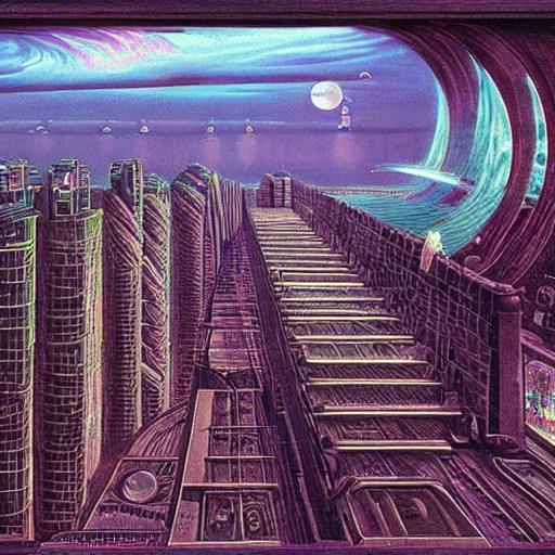 A Cyberpunk Synthwave Steampunk Vaporwave Goth Painting By R...