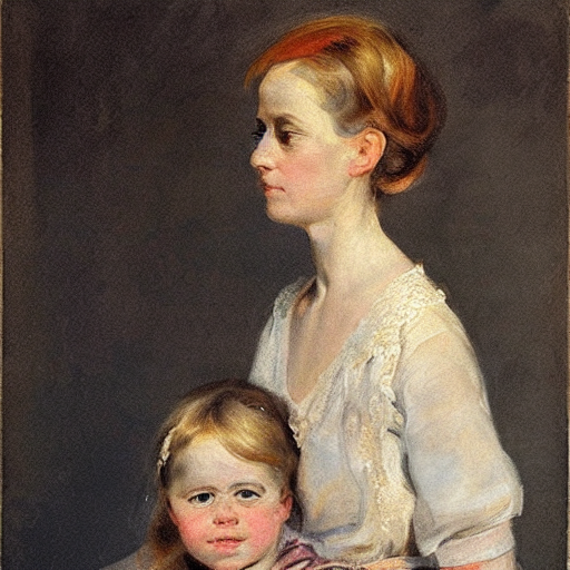 Portrait Of The Young Mother Anna Rubens Anna Ostroumova...