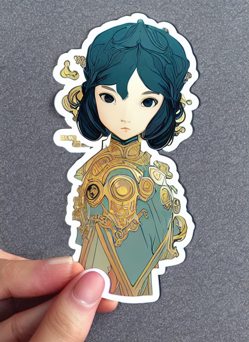 Victo Ngai Cute Girl Paladin Sticker Decal Design, Highly De...