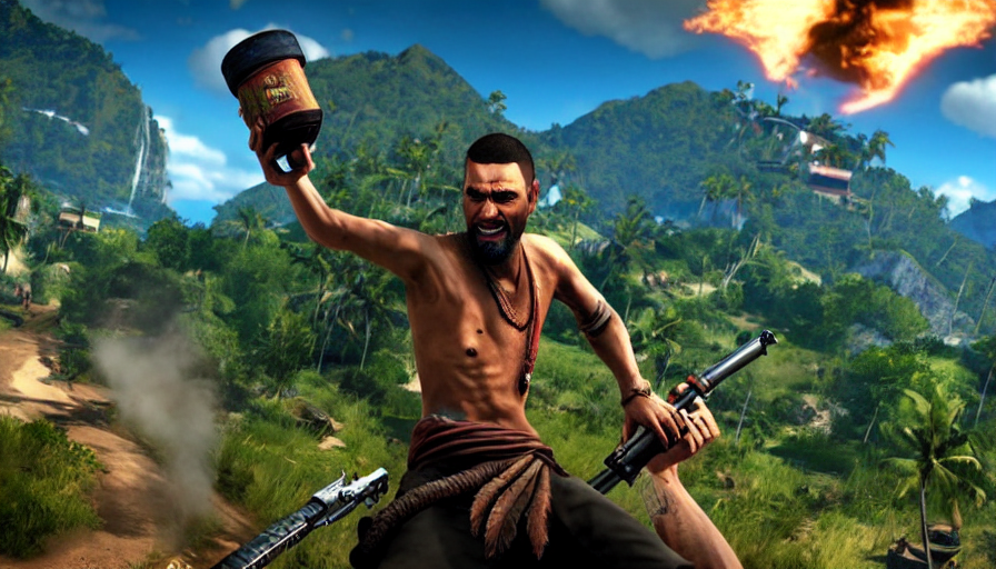 Vas From Far Cry 3 Throws A Barrel Of A Cliff