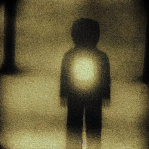 A Blurry Picture Showing Evidence Of A Cryptid, Dark, Grainy...