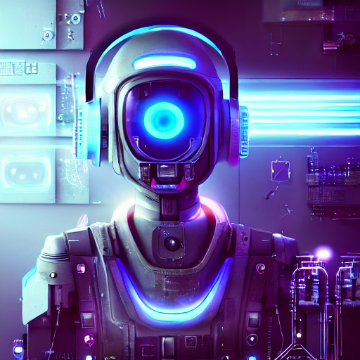 Photoreal Portrait Of A Futuristic Intricate Cute Robot In A...